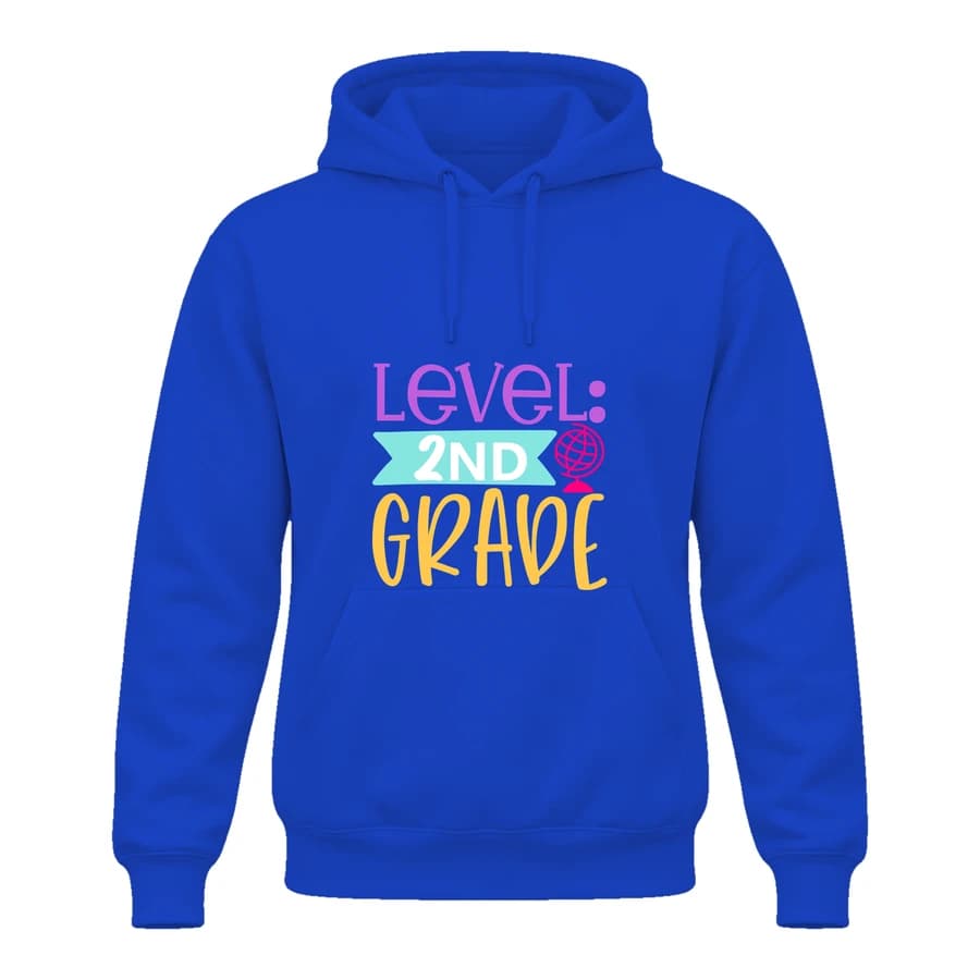 Hoodie — Level 2nd grade — الأمام — أزرق