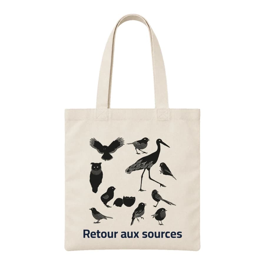 Tote bag — Oiseau — الأمام — طبيعي