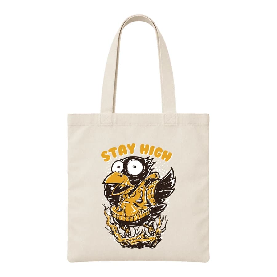 Tote bag — Stay high — Devant — Naturel